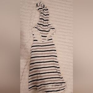 Striped Hooded Tank Top Lagaci Sport Cotton